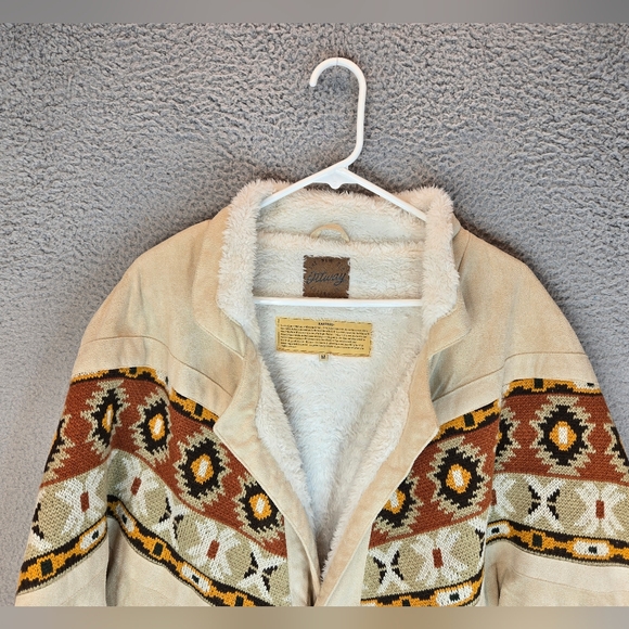Tan and Brown Women's Jacket - Picture 3 of 16